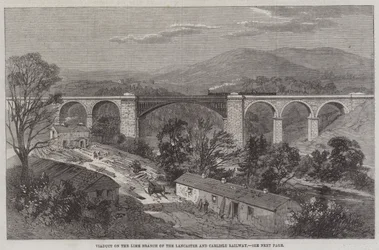 Viadukt auf der Lime Branch der Lancaster und Carlisle Railway